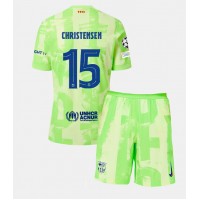 Barcelona Andreas Christensen #15 Tredje trøje Børn 2024-25 Kortærmet (+ Korte bukser)